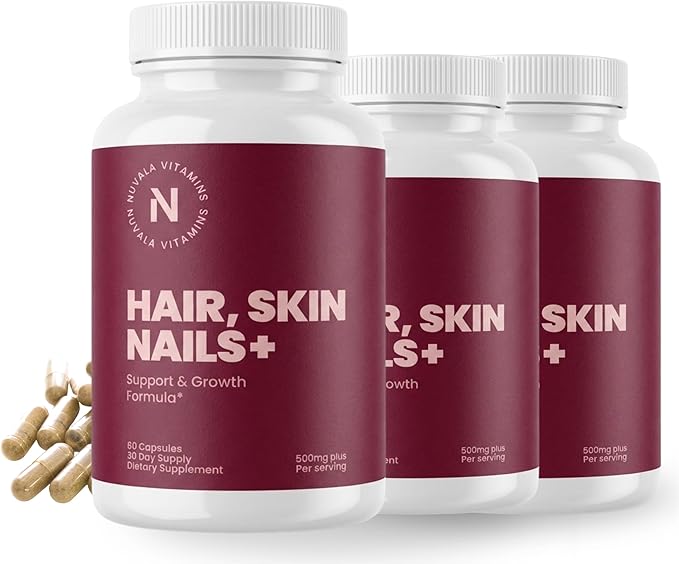 Hair Skin &amp Nails Supplement – Biotin Zinc &amp Vitamin B Complex – Supports Hair Skin &amp Nail Health – 3 Month Supply