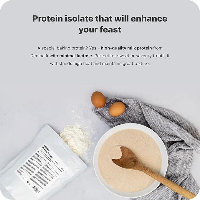 87% Baking Protein - Whey Protein Isolate Low Sugar Baking Pancakes Cakes Cookies High Protein Powder Gluten Free Healthy Dessert Vanilla Flavor Baking Mix 17.64oz