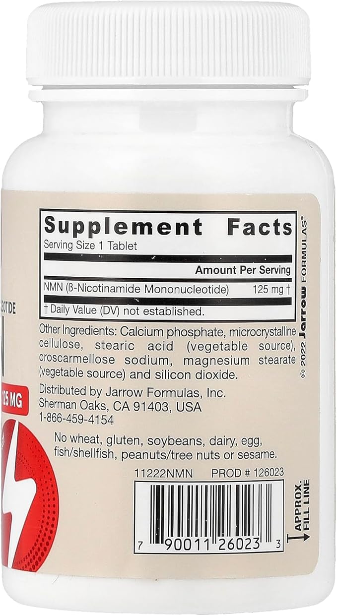 Jarrow Formulas Vegan NMN 125 mg 60 Tablets