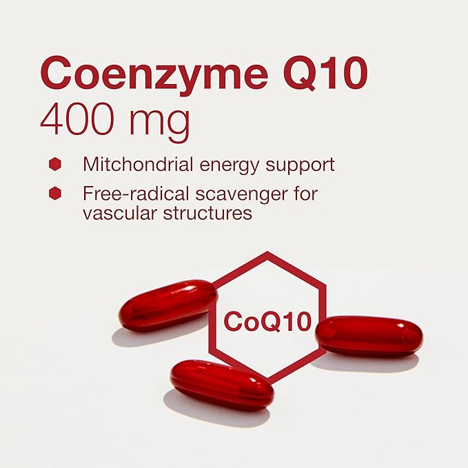PROTOCOL FOR LIFE BALANCE CoQ10 400mg - with Vitamin E &amp Soy Lecithin - CoQ10 Supplement - Halal &amp Egg Free - 60 Softgels