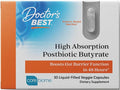 Doctor's BEST High Absorption Postbiotic Butyrate Featuring Corebiome Gut &amp Immune Health Non-GMO Gluten Free Soy Free Vegan 30 Liquid Veggie Caps