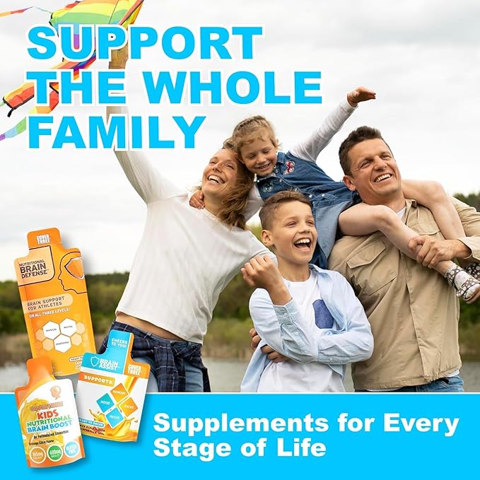 Cover Three Brain Assist Brain Supplement Nutritional Focus Supplement with Curcumin Uridine Orange Slice Liquid Brain Support Formula High Performance Memory Supplements (6 Boxes)