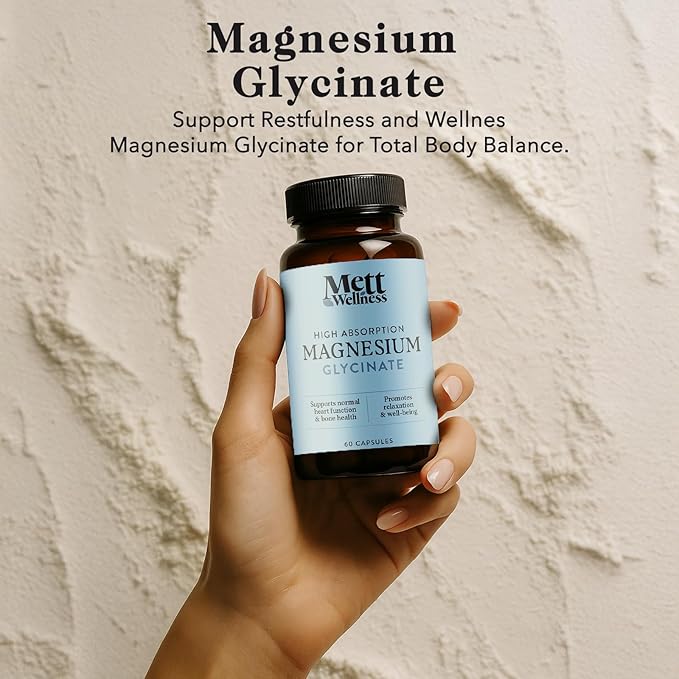 Magnesium Glycinate | 60 Capsules | Supports Relaxation Muscle &amp Nerve Function | Bone Heart &amp Digestive Wellness
