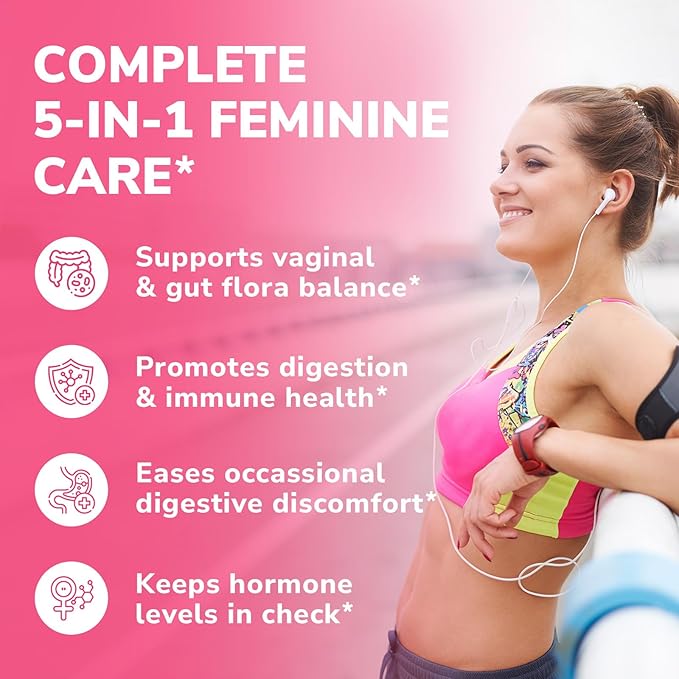 Probiotics for Women 100 Billion CFU 15 Strains 30 Capsules Magnesium Complex with Ashwagandha &amp L-Theanine 120 Capsules