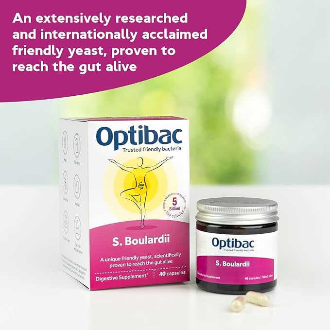 OptiBac Probiotics Saccharomyces Boulardii - 16 Capsules