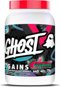 GHOST Clear Gains Mass Gainer Protein Powder - Post-Workout Weight Gainer Mix - 40g of Whey Protein Isolate 440 Calories &amp 70g Vitargo Carbs - Lean Muscle Building &amp Recovery - Strawberry Wat