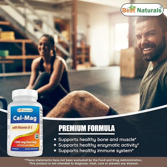 Best Naturals Calcium Magnesium with Vitamin D3 1500mg &amp Potassium Citrate 99mg