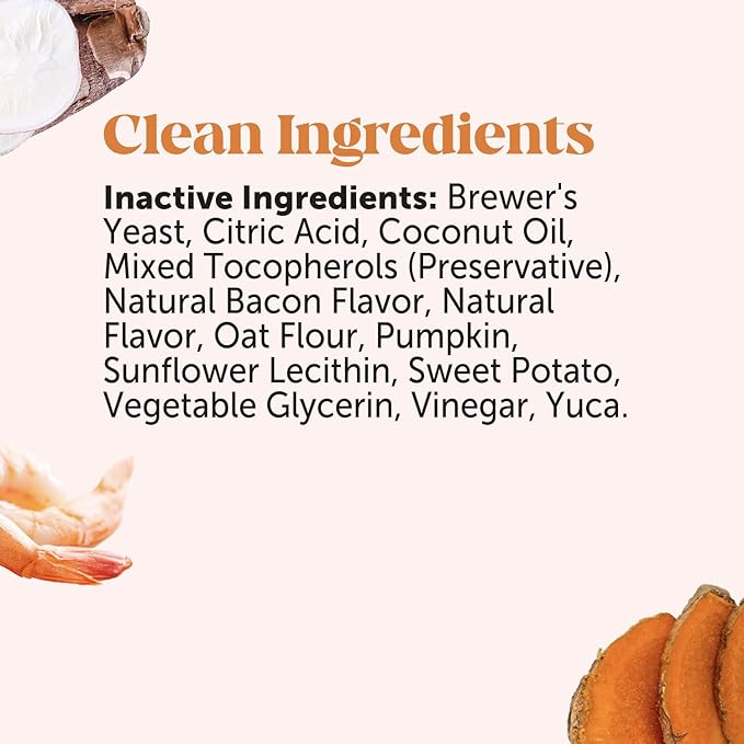 Hemp Hip &amp Joint Supplement for Dogs - Hemp Oil &amp Powder - Glucosamine Chondroitin for Dogs Turmeric MSM Green-Lipped Mussel Supports Mobility May Reduce Discomfort (Bacon)