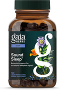 Gaia Herbs Sound Sleep - Sleep Support Supplement - Herbal Plant-Powered Support for Calm &amp Relaxation* - Valerian Root Passionflower &amp More - 120 Vegan Liquid Phyto-Capsules (40 Servings)
