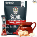 Salud 2-in-1 Sleep Aid + Calm Drink Mix Punch Ponche Flavor Melatonin Magnesium Saffron Extract L-Theanine Non-GMO Gluten Free Vegan Low Calorie 1g of Sugar (15 Servings)