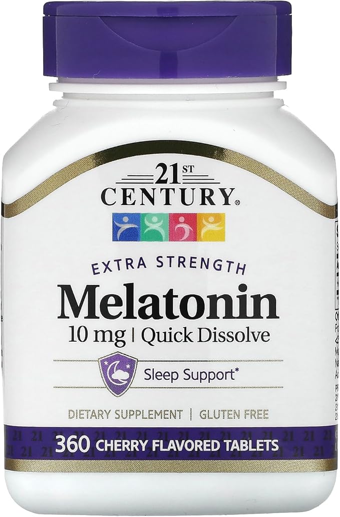 21st Century Extra Strength Melatonin Quick Dissolve Cherry 10 mg 360 Tablets