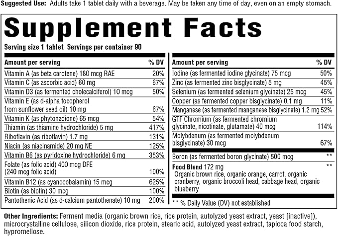 INNATE Response Formulas One Daily without Iron - Iron-Free Daily Multivitamin - With B Vitamins - Vegetarian Non-GMO and Kosher - Made Without 9 Food Allergens - 60 Count (60 Servings)