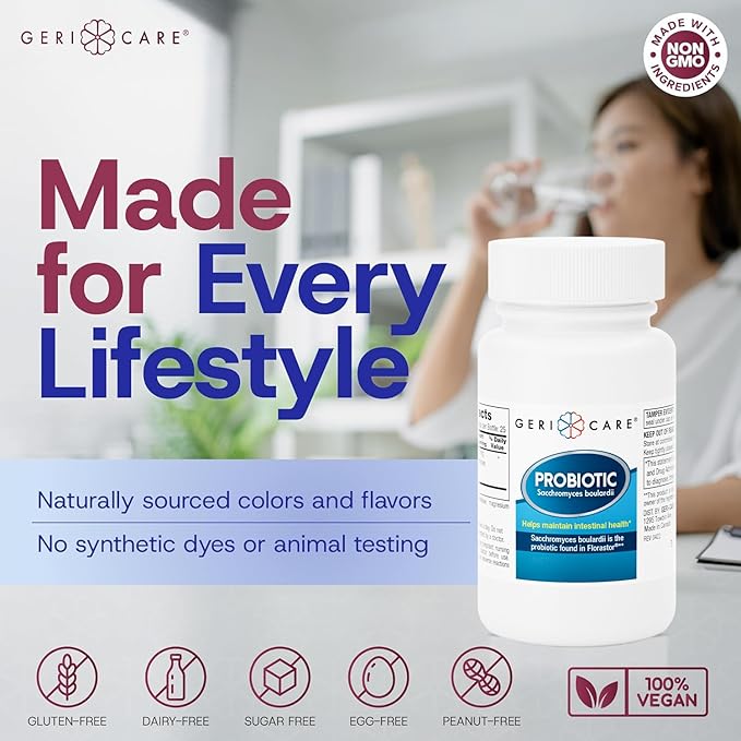 GeriCare Ultimate Probiotic and Digestive Health Supplement - Complete Gut Repair Probiotics for Women and Men Lactose &amp Gluten Free - 50 Capsules (3 Pack)