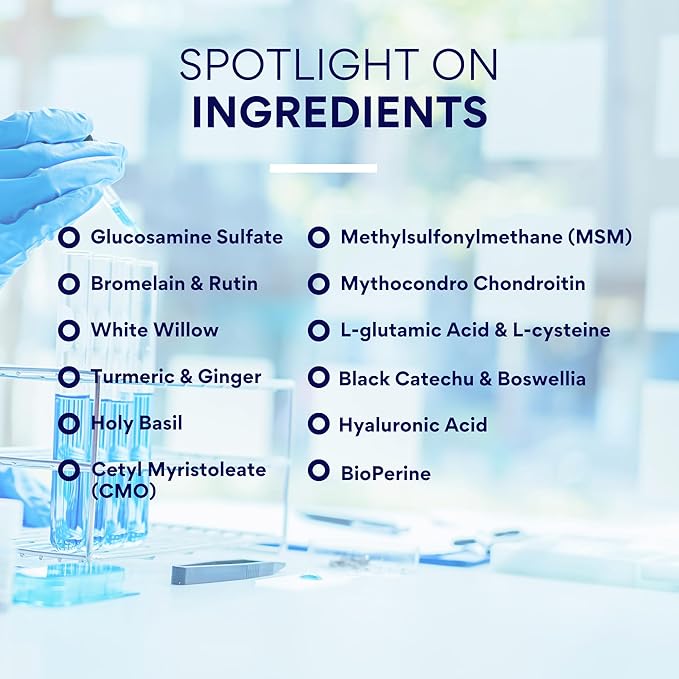 Research Verified Joint Support - Glucosamine MSM Turmeric Boswellia BioPerine - Vegan - 270 Capsules - 3 Month Supply
