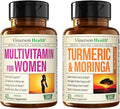 Vimerson Health Women’s Multivitamin &amp Turmeric Moringa Supplement for Immune Support Energy Mood Hair Skin Nails Joints and Digestion.