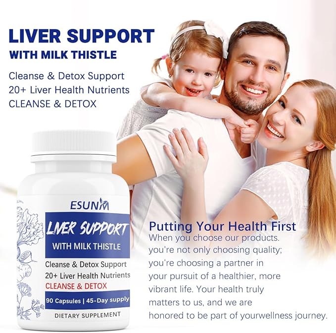 Advanced Liver Cleanse Support Supplement – Milk Thistle Liver Detox with Silymarin Dandelion Artichoke Beetroot &amp Choline – 90 Capsules for Liver Detox &amp Repair