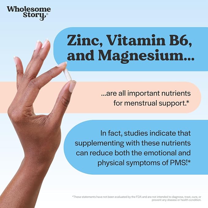 Spearmint + Zinc Magnesium &amp VIT B6 | Organic Spearmint Capsules + Zinc Picolinate Magnesium Glycinate &amp Vitamin B6 Bundle Supplement | Supports Hormones Fertility &amp Digestion | 30 &amp