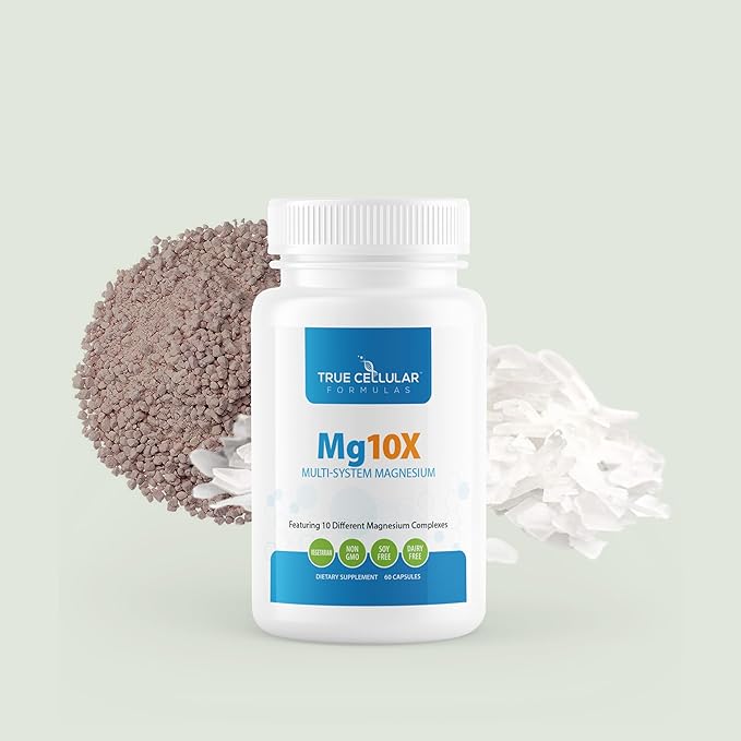 Mg10X Multi-System Magnesium | Supplement to Support Sleep - 60 Capsules | Enhanced Sleep Immune System &amp Metabolic Support | Includes Magnesium Glycinate Citrate and More