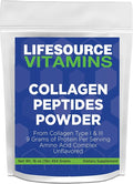 LifeSourceVitamins Collagen Peptides Powder - 45 Servings Hair Nail Skin Bone &amp Joint Health Unflavored Keto &amp Paleo Approved