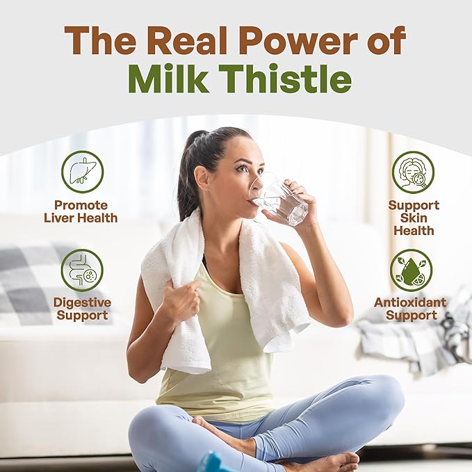 Go Nutra Milk Thistle Powder 1 lb. | Milk Thistle Extract 10:1 Strength Silymarin | Silybum Marianum Herbal Supplement Non-GMO
