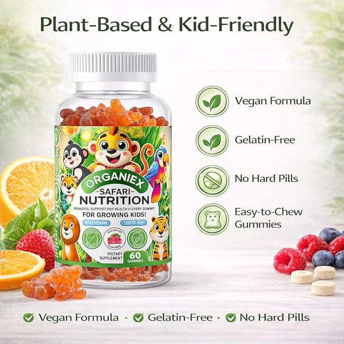 Kids Multivitamin Love Bear Gummies - Packed with 14 essential vitamins &amp minerals including A C D E B-complex Zinc &amp Iron to support growth immunity &amp energy Delicious &amp Fun 6