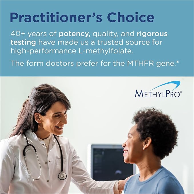 MethylPro Multivitamin + L-Methylfolate 15 mg - Supports a Healthy Mindset - Vitamins A C D3 E &amp More - Active Folate for Methylation Support &amp Biochemical Reactions - 30 Servings - 30 Caps