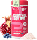 Supergut Foundational Daily Fiber Powder Sugar Free &amp Vegan Prebiotic Fiber Blend for Gut Health &amp Digestive Support Supplement for Men &amp Women with Solnul &amp Sunfiber Pomegranate Be