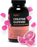 LEGION Creatine Monohydrate Gummies - Clean Creatine Chewables for Muscle Gain Improving Endurance &amp Post Workout Recovery - Creatine Supplement for Maximum Absorption (Pink Lemonade)