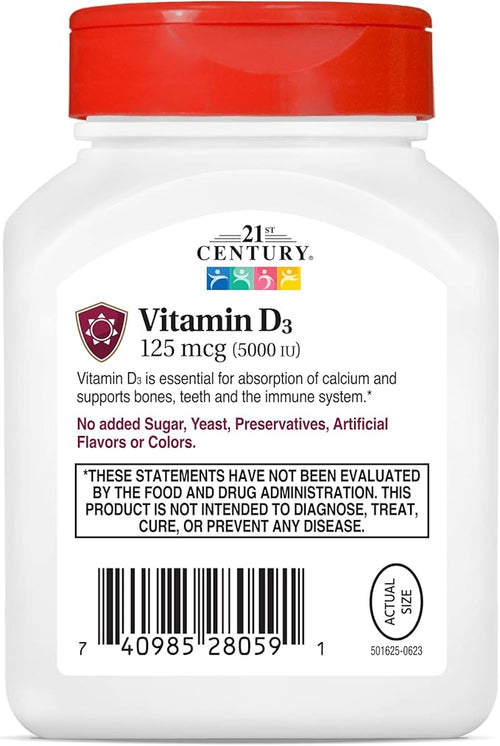 21st Century D 5000 iu Tablets 110-Count Pack of 4