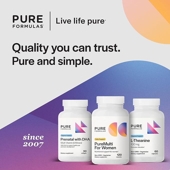PureFormulas PureMulti for Women - Comprehensive Multivitamin for Women with Essential Nutrients and Herbal Support Womens Daily Multivitamins for Nutritional Support Non-GMO - 120 Capsules