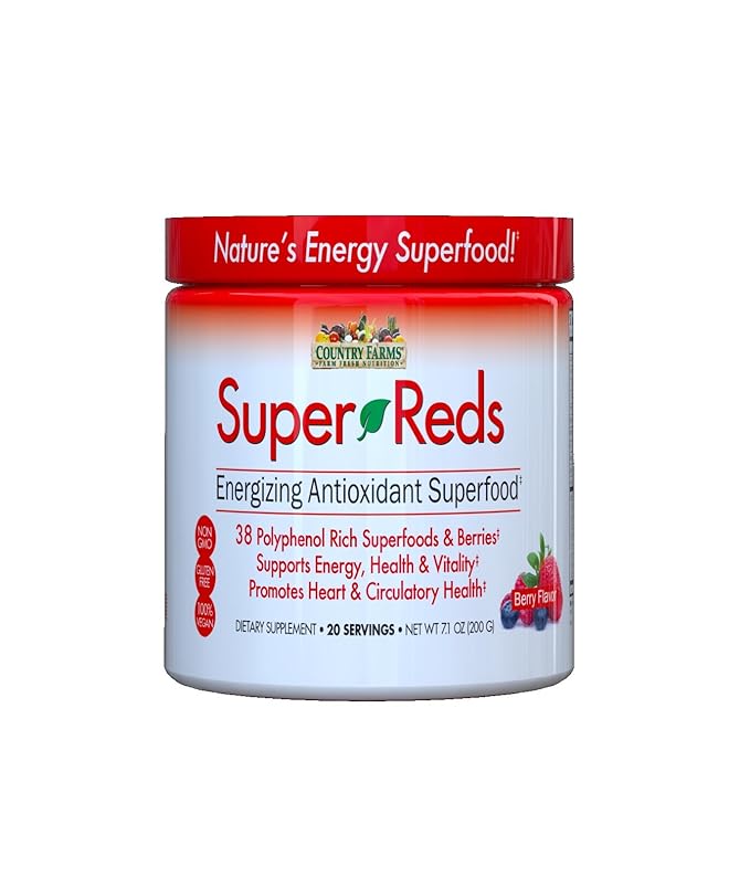 Country Farms Super Reds Berry Flavor 7.1oz. Per Jar (6 Pack)
