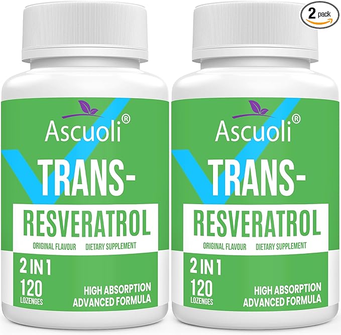 Sublingual Trans-Resveratrol Purity 99% 3-in-1 Advanced Formula Resveratrol Supplement for Boost NAD+ Immune &amp Energy Support Anti-Aging Skin Health &amp Antioxidant 240 Lozenge (240-Day Sup