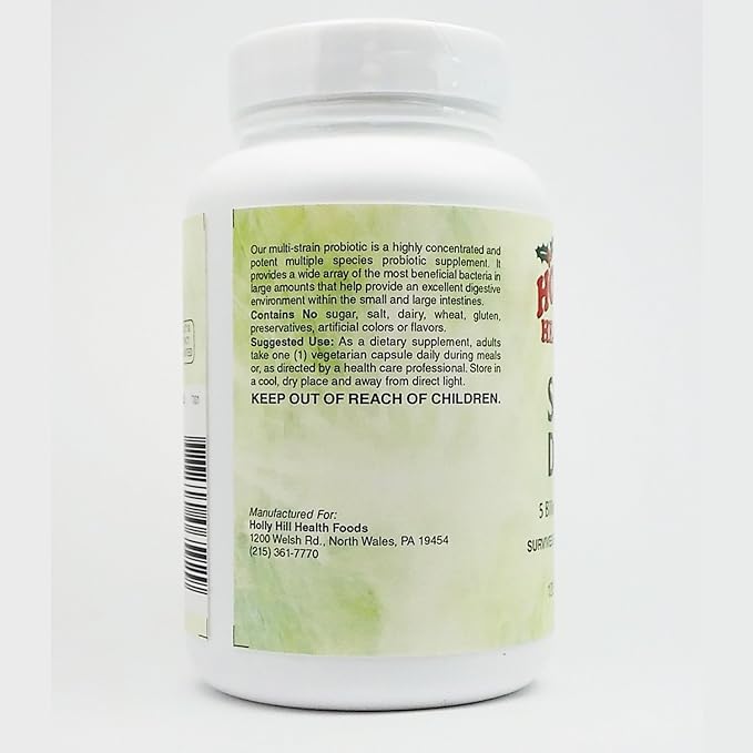 Holly Hill Health Foods Suprema Dophilus 120 Vegetarian Capsules