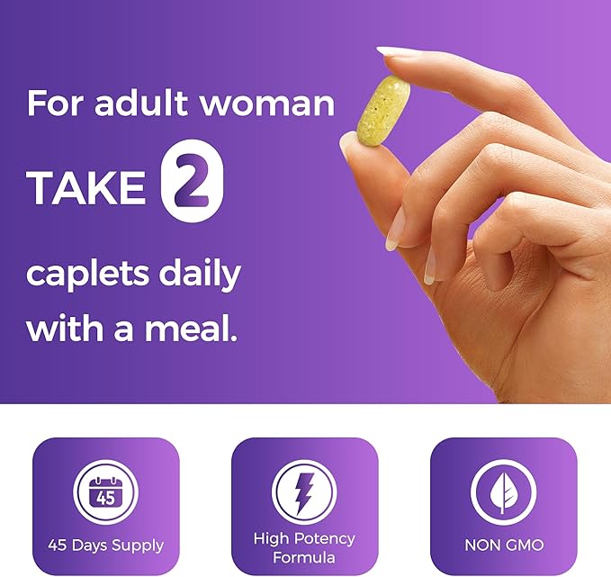 Vitamin World Ultra 360 Multivitamin for Women 50 Plus Women's 50+ Multivitamin with Minerals &amp Herbs for Menopause Support Supplement with Vitamin B D E &amp Zinc for Healthy Aging 90 Caple