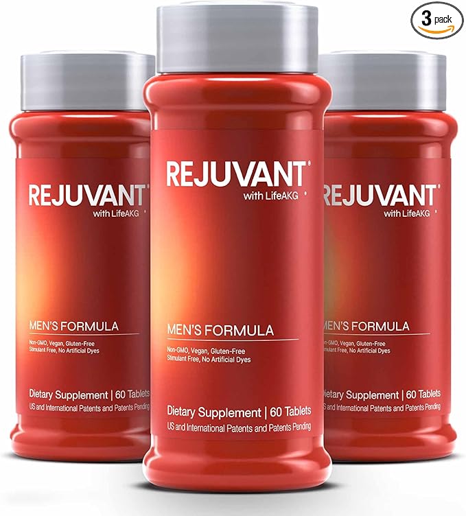 Rejuvant AKG Longevity Supplement 1000MG Ultra 98% Pure (Calcium Alpha-Ketoglutarate) New Formula Coated Tablets Patented Vitamin Rich Controlled Release Formula 180 Tablets