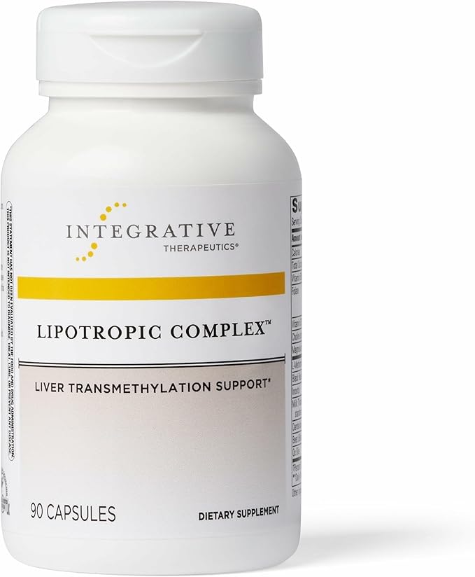 Integrative Therapeutics Lipotropic Complex - Liver Support Supplement for Adults* - Includes Milk Thistle &amp Vitamin B6 and B12 - Gluten-Free &amp Dairy-Free - 90 Count (45 Servings)