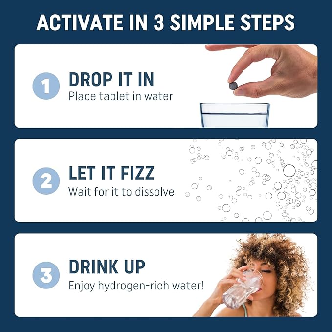HydroLite Molecular Hydrogen Tablets for Drinking Water with Magnesium | Highest Concentration H2 12000 PPB | Energy Booster Enhance Performance &amp Recovery | Made in USA 30 Tablets (Raspberry)