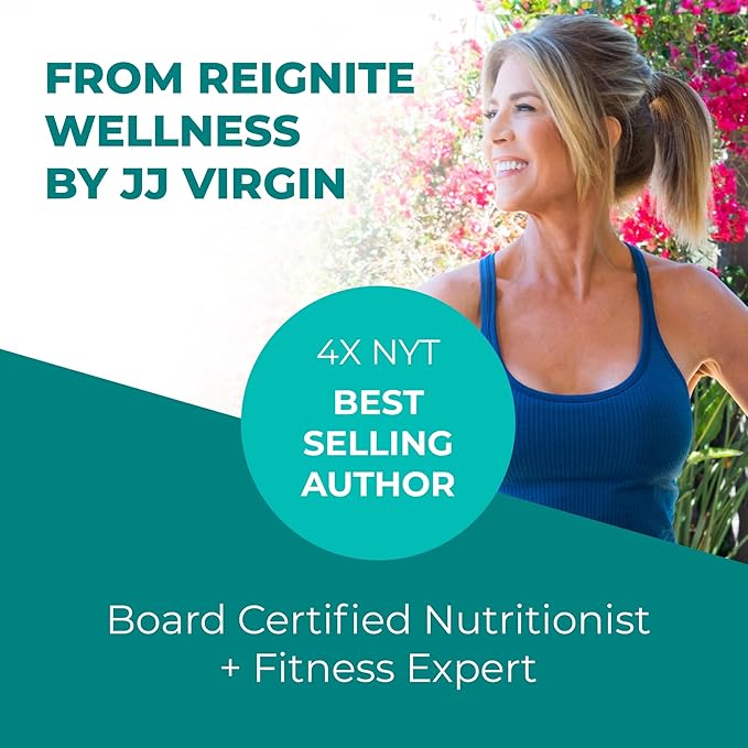 Reignite Wellness by JJ Virgin | Vanilla Paleo-Inspired All-in-One Shake | Gluten Free + Dairy Free Protein Powder | Contains 20G of Beef Protein with Vitamins Minerals Amino Acids | 30 Servings