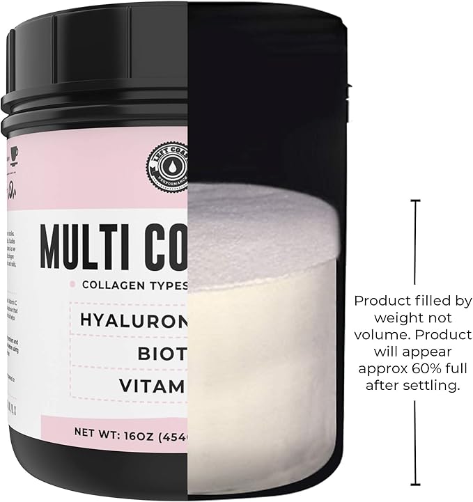Left Coast Performance Pure Bone Broth and Multi Collagen Powder for Joint Hair Skin and Nails Support