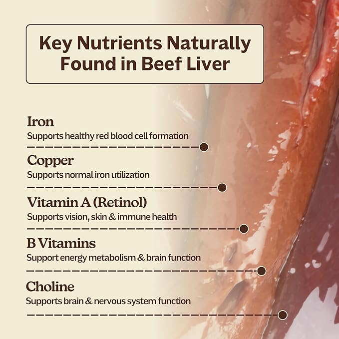 MK Supplements Grass Fed Beef Liver Supplement Supports Energy Production Detoxification Digestion Immunity and Full Body Wellness Non-GMO Freeze Dried 30 Servings (3000 mg Each)