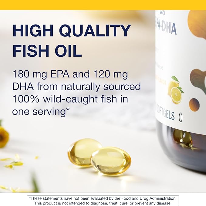 Metagenics OmegaGenics Fish Oil EPA-DHA 300-180 mg EPA &amp 120 mg DHA per Softgel - Supports Heart Brain Eye Joint &amp Immune Health* - Non-GMO Gluten-Free - GMP Certified Facility - 270 Softg