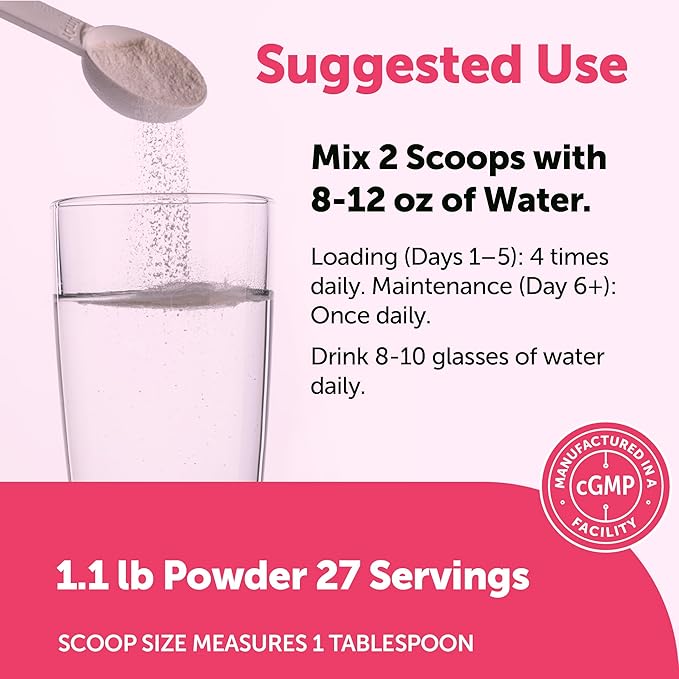 Micro Ingredients Creatine for Women | 5000mg Micronized Creatine Monohydrate Powder + Multi Collagen Electrolytes Biotin Vitamin C &amp Hyaluronic Acid | Lemon Raspberry | Sugar-Free Non-GMO