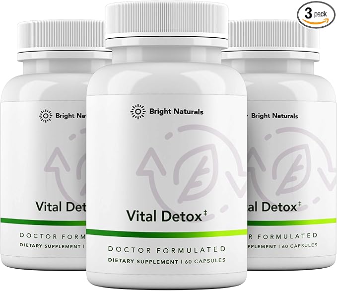 Vital Detox Liver Supplement - First Enzyme-Focused Liver Health Formula - Contains NAC with Milk Thistle Sulforaphane and More 90 Servings