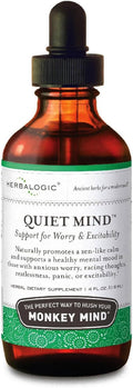 Herbalogic - Quiet Mind Liquid Herb Drops - Non-Sedating Promotes a Feeling of Zen-like Calm - Eases Anxious Worry and Panicky Mood - Based on the Traditional Chinese Formula Gui Pi Tang - 4 Fl. Oz.