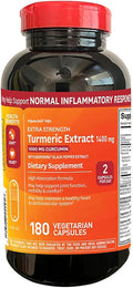Strength Turmeric Extract Vegetarian Capsules (1400 mg. 180 ct.)