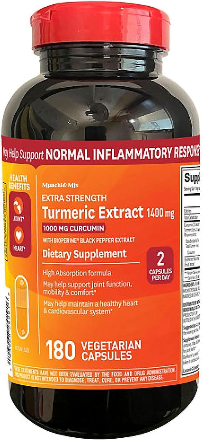 Strength Turmeric Extract Vegetarian Capsules (1400 mg. 180 ct.)