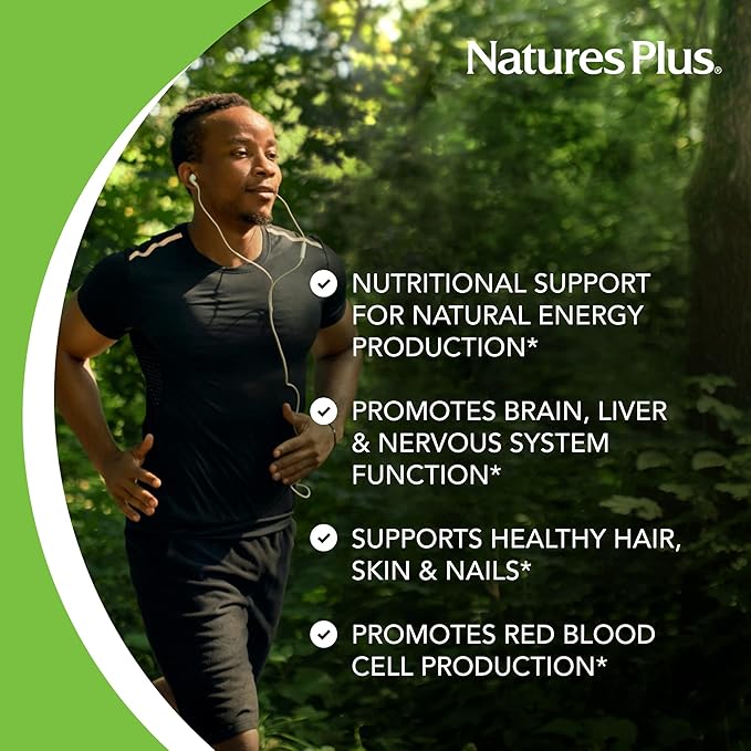 NaturesPlus Pantothenic Acid Sustained Release - 1000 mg 60 Tablets - High-Potency Vitamin B5 Supplement - Vegetarian Gluten Free - 60 Servings