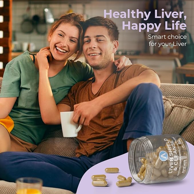 Avenir Nutrition Liver Shield &amp Cleanse | Herbal Liver Cleanse Detox &amp Repair Supplement | Milk Thistle &amp Artichoke Extract Supplements | Fatty Liver &amp Health Support | 180 Capsules fo