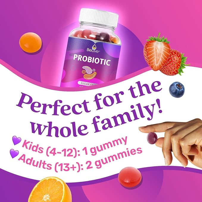 BeLive Probiotic + Prebiotic Bundle for Better Gut Health with 5 Billion CFUs for Digestive Health &amp High Strength Inulin (3g) Dietary Fiber