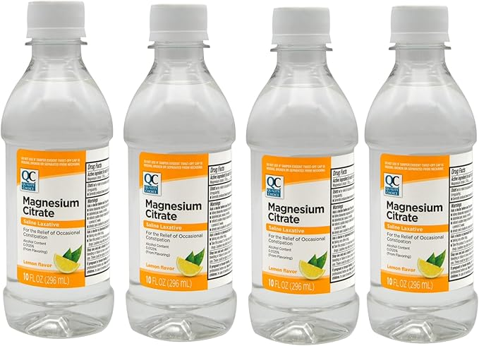 Quality Choice Magnesium Citrate Oral Solution Saline Laxative for The Relief of Occasional Constipation Lemon Flavor 10 Fl Oz (4)